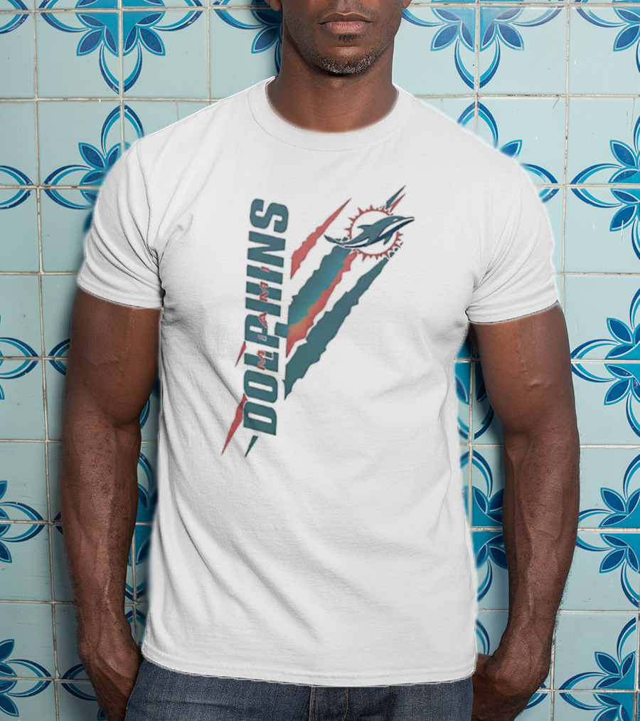 Miami Dolphins Scratch Logo Starter T-Shirt