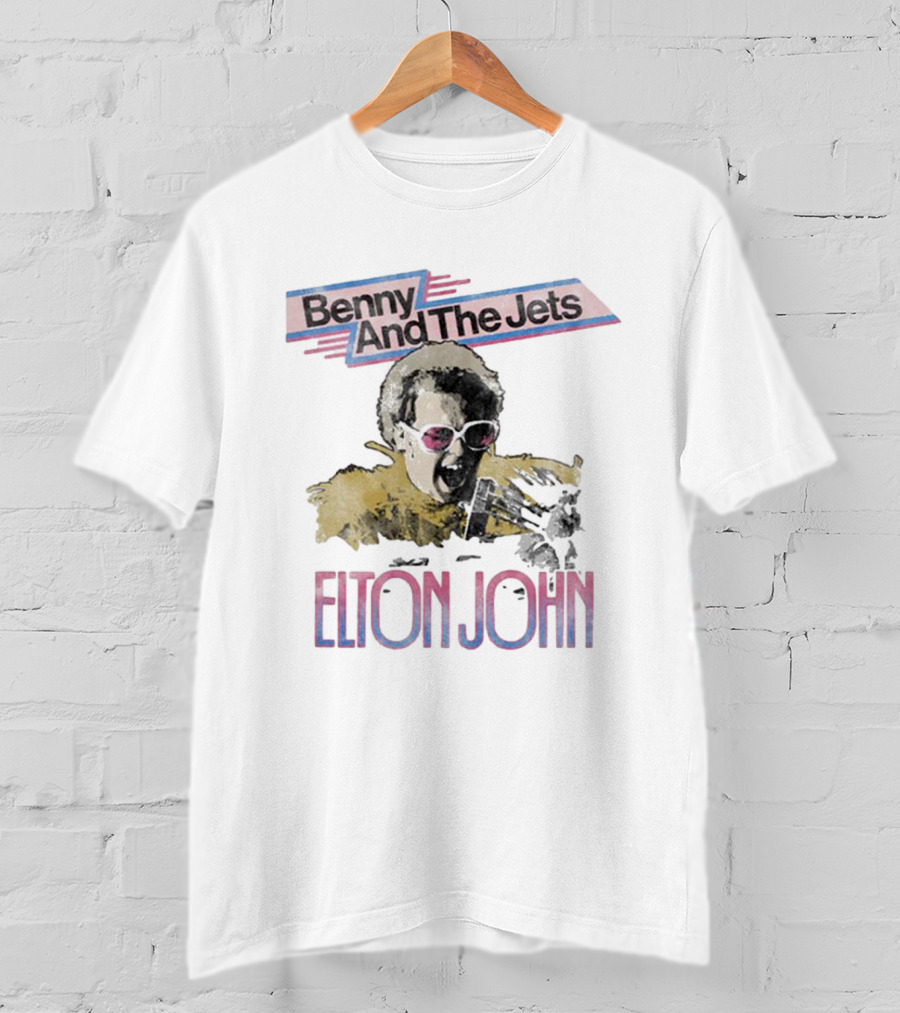 Elton John Bennie And The Jets Watercolor T-Shirt