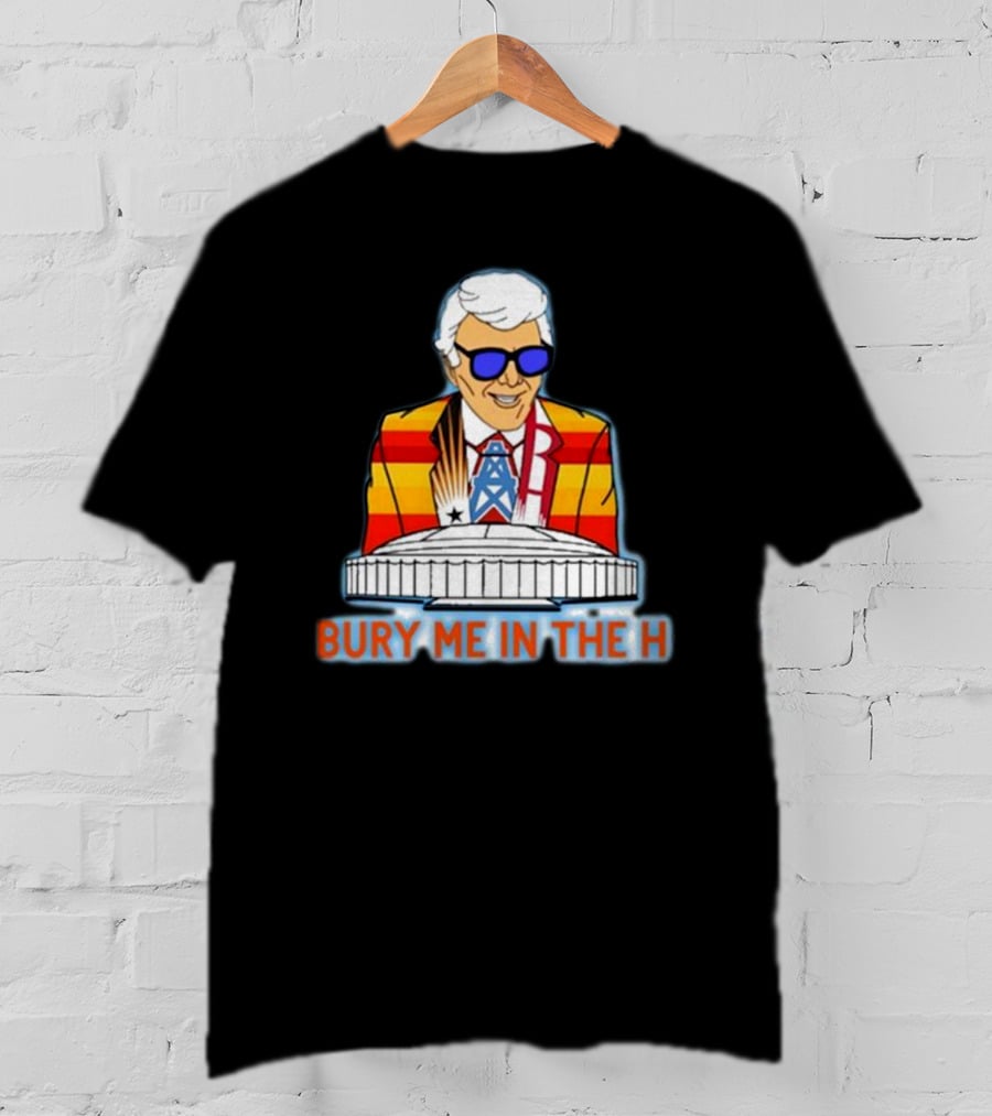 Bury Me In The H Marvin Stadium Fans Football Oilers Stripes T-Shirt