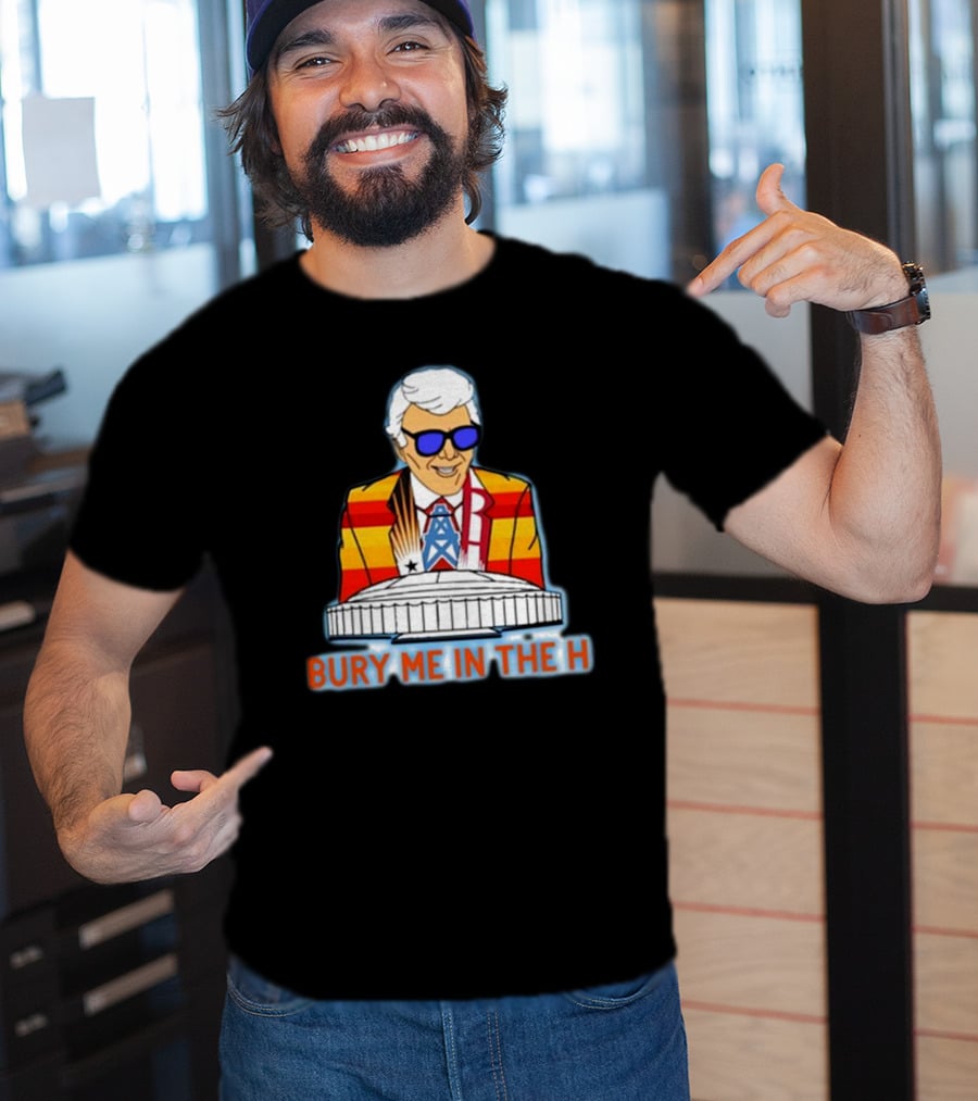 Bury Me In The H Marvin Stadium Fans Football Oilers Stripes T-Shirt