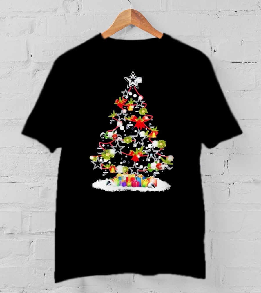 Dallas Cowboys Christmas Tree Star Ornaments T-Shirt