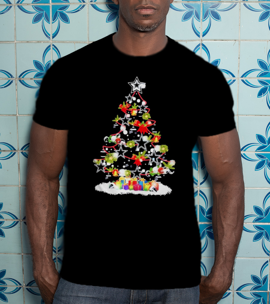 Dallas Cowboys Christmas Tree Star Ornaments T-Shirt