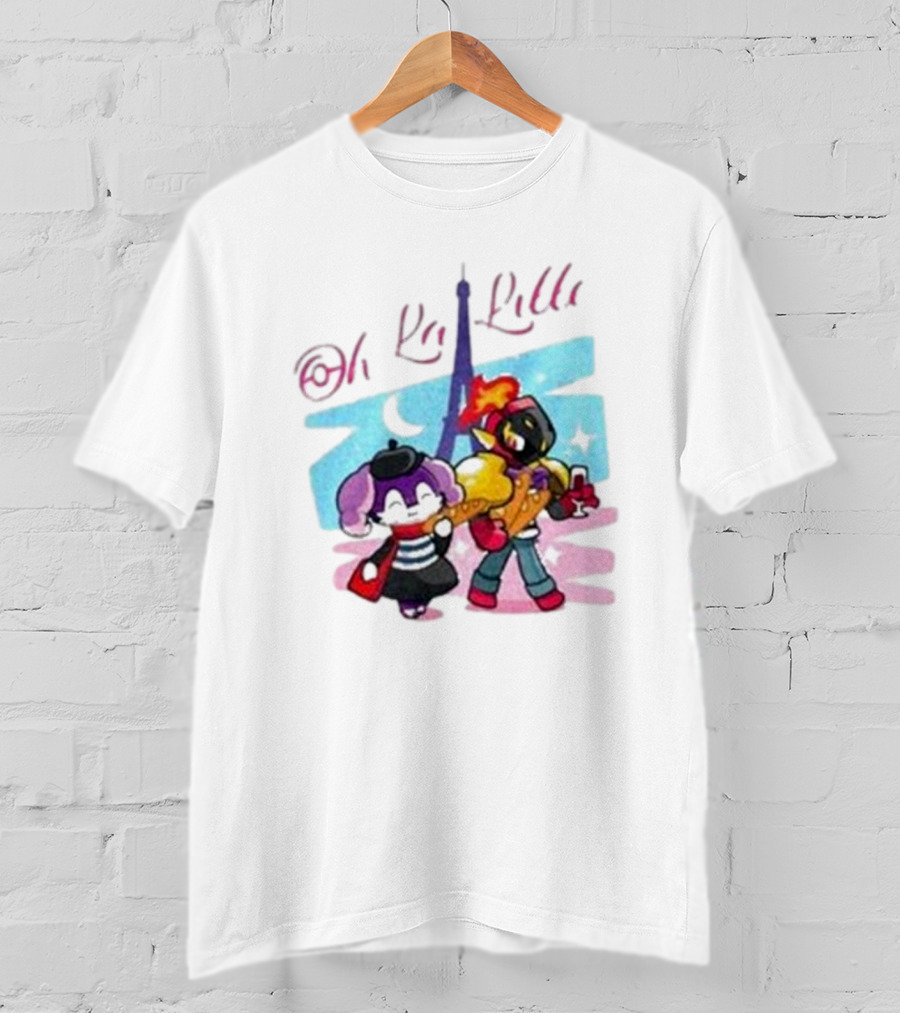Lenvgc Oh La Lille Eiffel Tower Characters T-Shirt