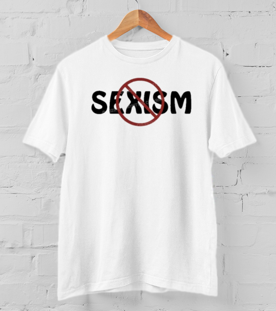 Prohibit Sexism Symbol With Red Circle And Slash T-Shirt