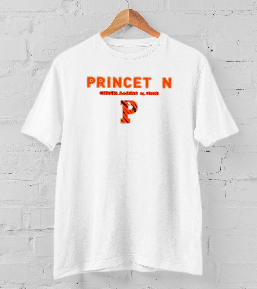 Princeton Cheerleading Alumni Homecoming P Tiger Stripe Letter P T-Shirt