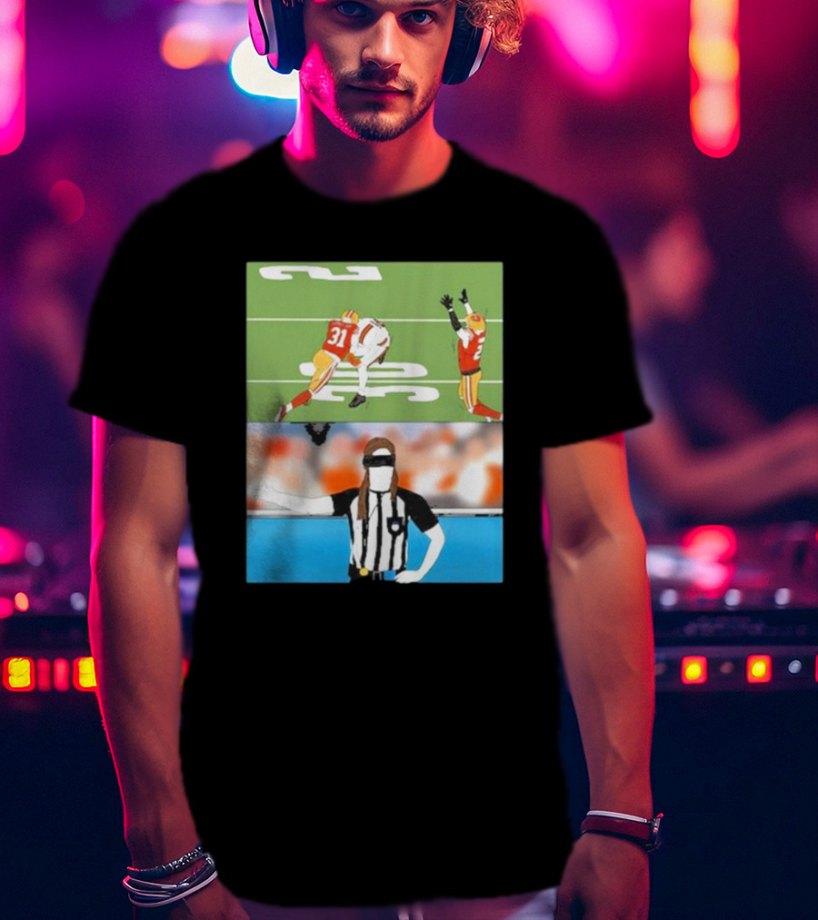 Rita Oak Day 40 Ref Box Blindfolded Referee Football Scene T-Shirt