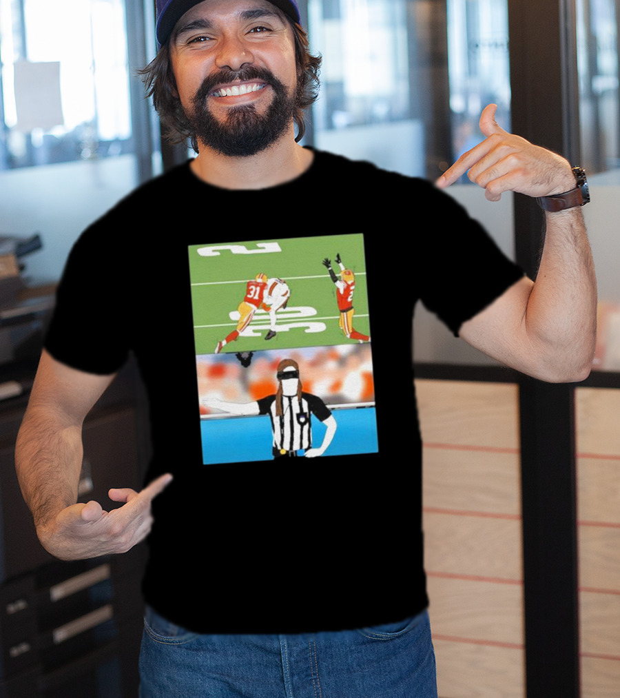Rita Oak Day 40 Ref Box Blindfolded Referee Football Scene T-Shirt