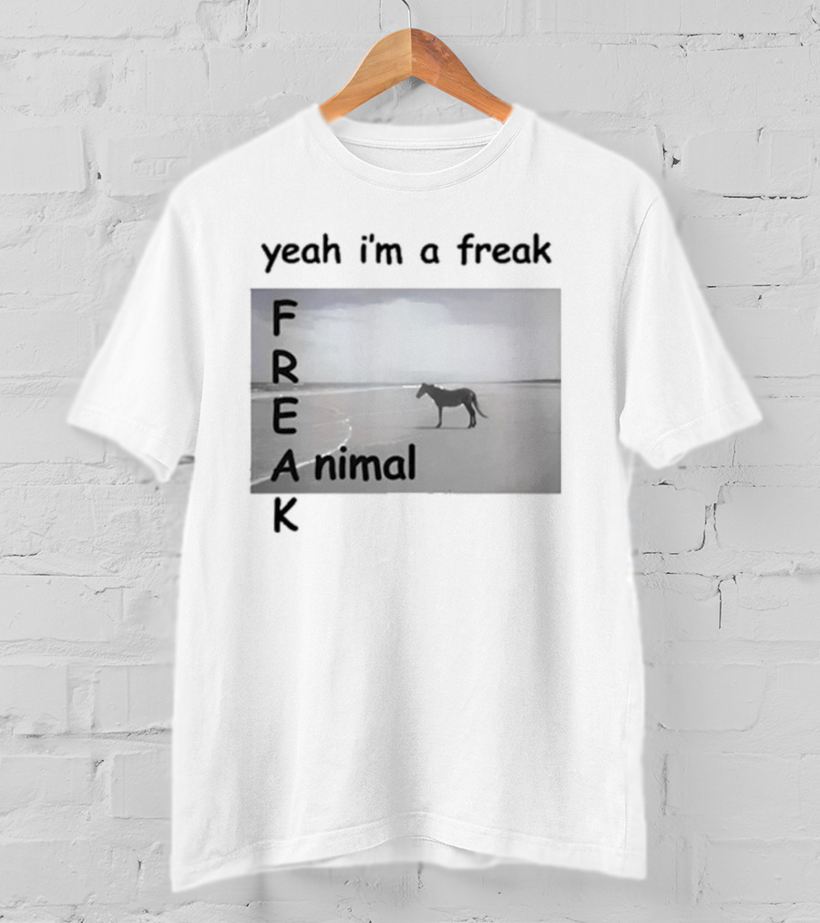 Yeah I'm A Freak Animal Zebra Standing Alone In Serengeti Sunset T-Shirt