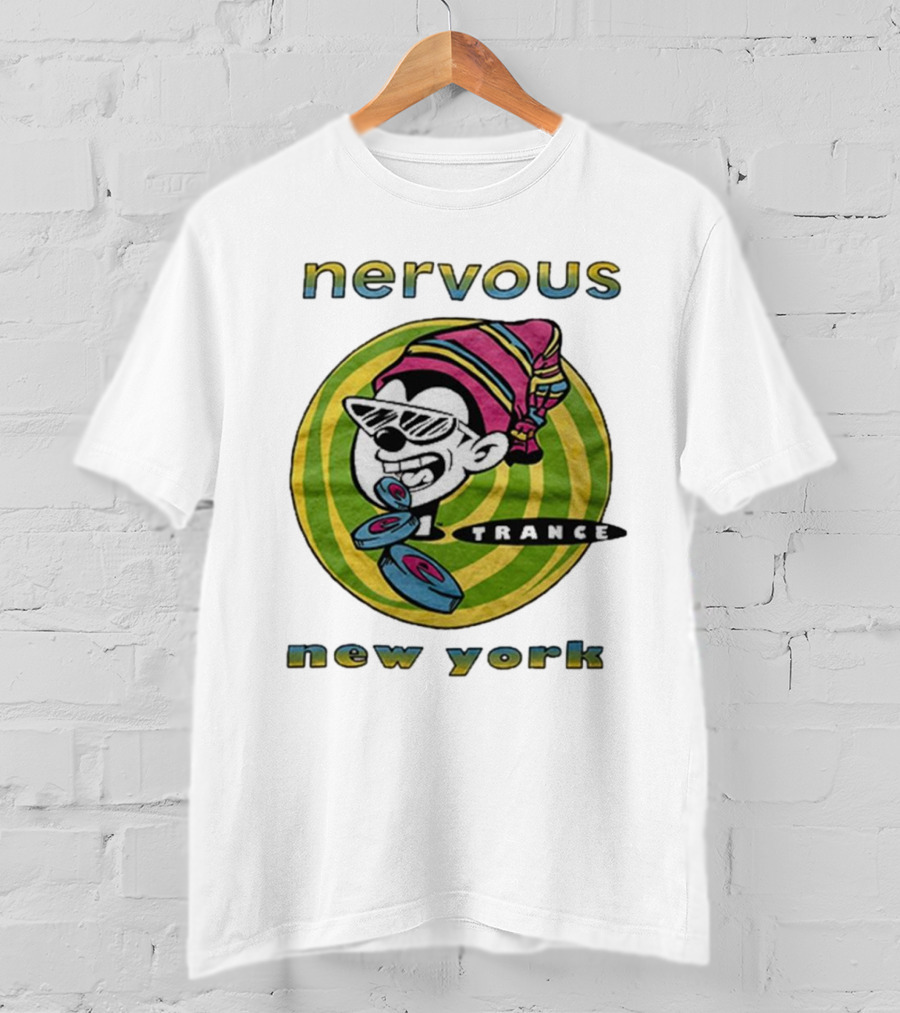 Nervous Trance New York Iconic Cartoon DJ T-Shirt