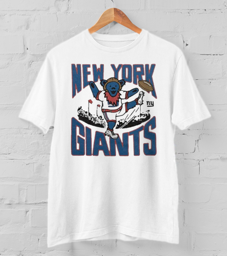 New York Giants Grateful Dead NFL Collaboration Bear T-Shirt
