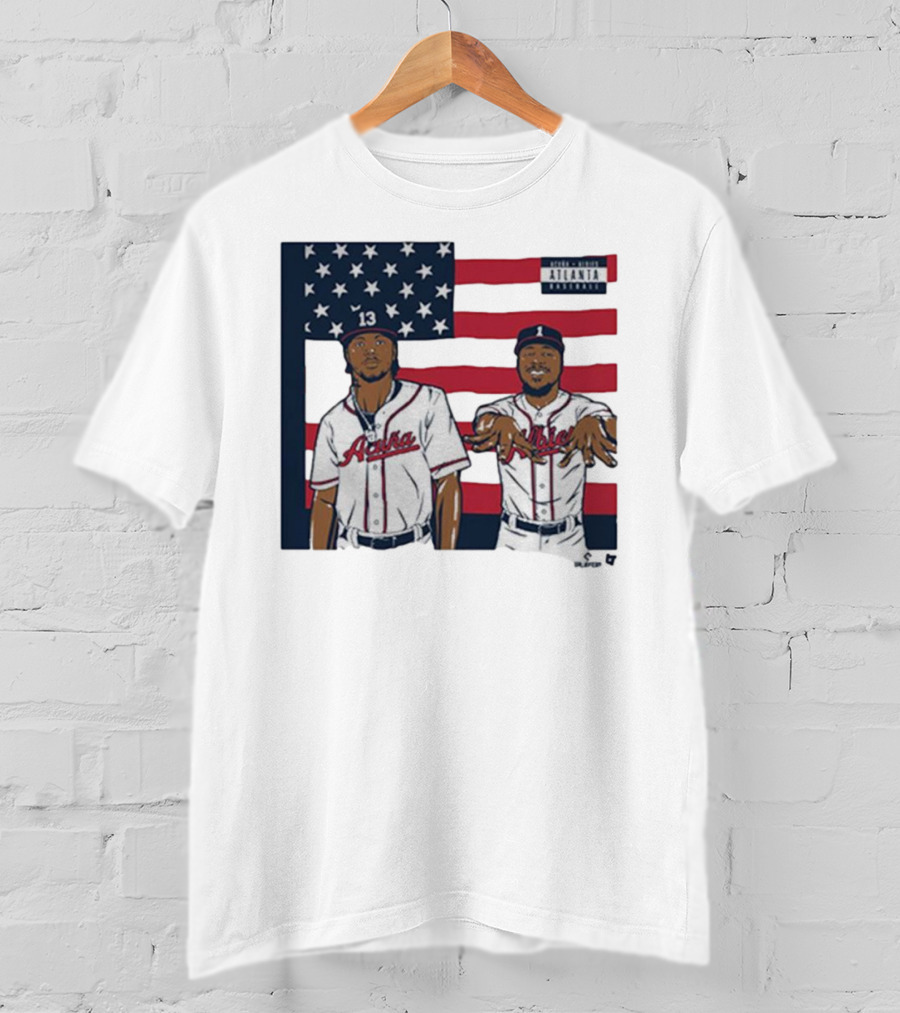 Outkast Stankonia Ronald Acuna Jr Ozzie Albies American Flag Baseball T-Shirt