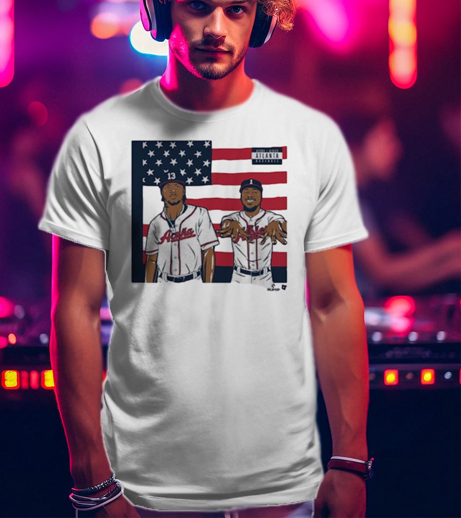 Outkast Stankonia Ronald Acuna Jr Ozzie Albies American Flag Baseball T-Shirt
