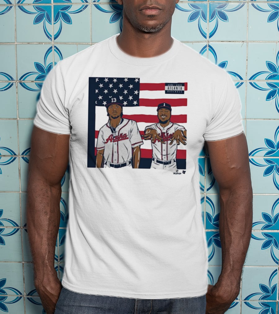 Outkast Stankonia Ronald Acuna Jr Ozzie Albies American Flag Baseball T-Shirt