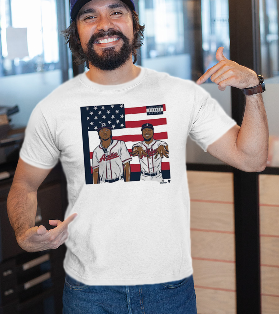 Outkast Stankonia Ronald Acuna Jr Ozzie Albies American Flag Baseball T-Shirt