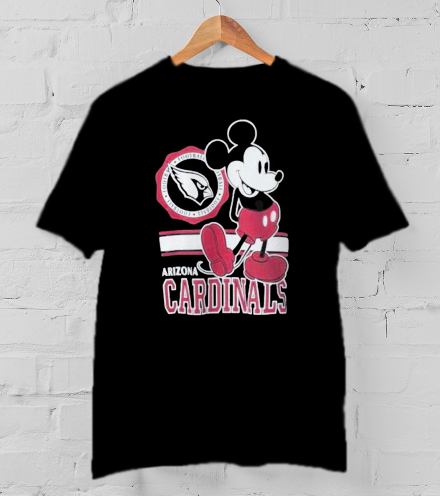 Arizona Cardinals Mickey Mouse Football Team Fan Gear T-Shirt