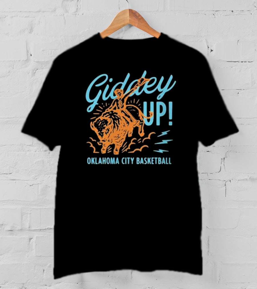 Giddey Up Oklahoma City Basketball Bison Rider T-Shirt