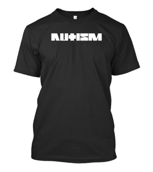 AUTISM Degenerated 2.0 Block Text Iconic T-Shirt