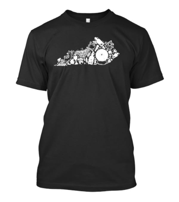 Kentucky For Kentucky Witchy Ky Spooky State Outline Icons T-Shirt
