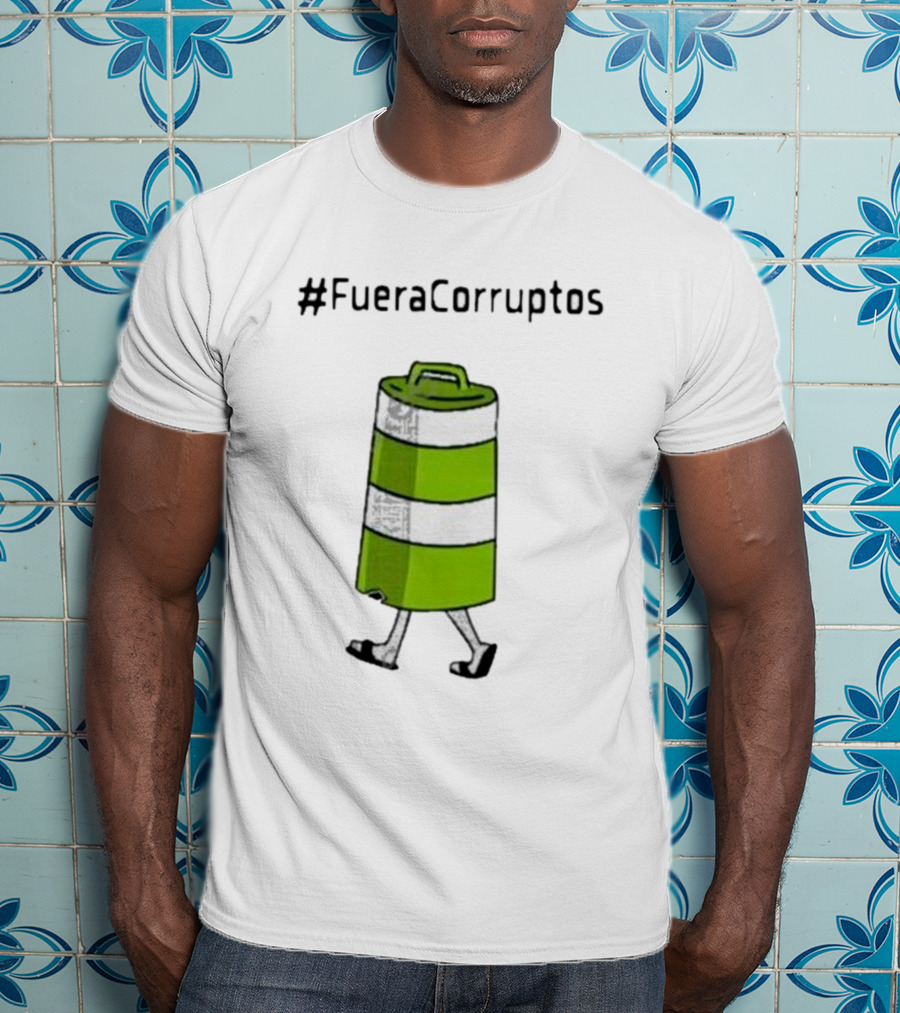 Paola Hurtado Uri Samayoa #FueraCorruptos Walking Traffic Cone Image T-Shirt