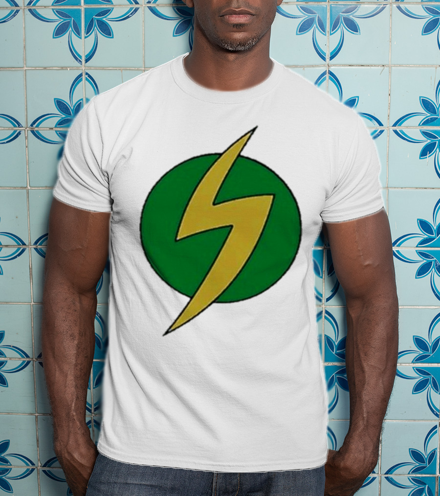 PowerEdd Green Yellow Lightning Bolt T-Shirt