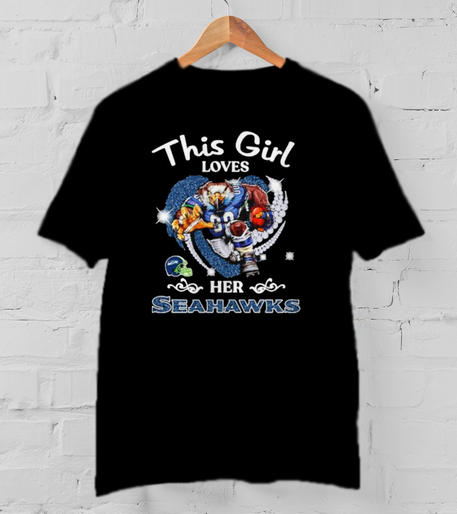 This Girl Loves Her Seahawks Football Mascot Enthusiast T-Shirt