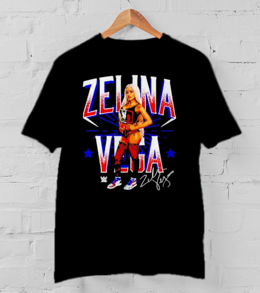 Zelina Vega LWO Signature WWE Red Blue Star T-Shirt