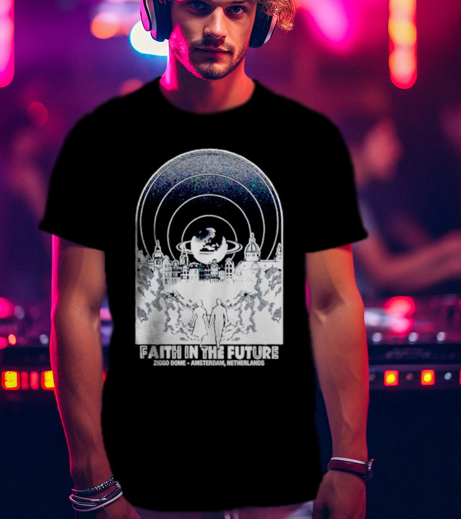 Faith In The Future Ziggo Dome Amsterdam Netherlands Planetary Skyline Tour T-Shirt