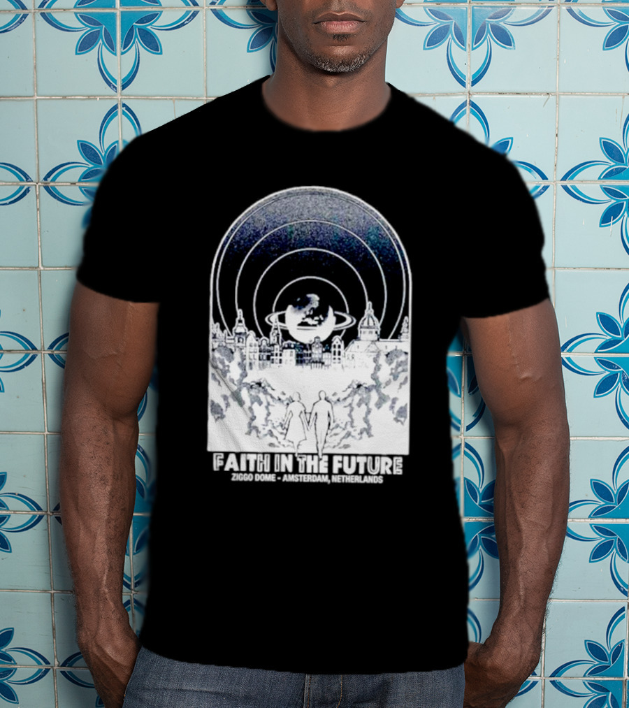 Faith In The Future Ziggo Dome Amsterdam Netherlands Planetary Skyline Tour T-Shirt