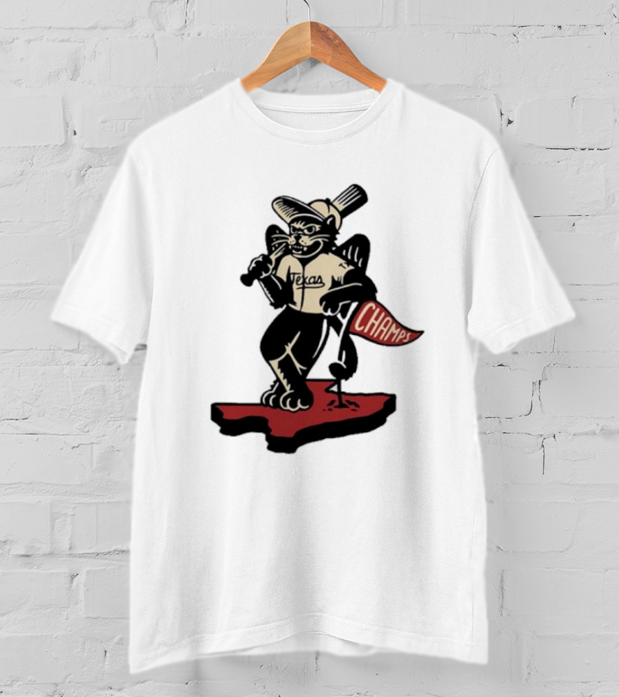 Texas Champs Bisonball Mascot Victory T-Shirt