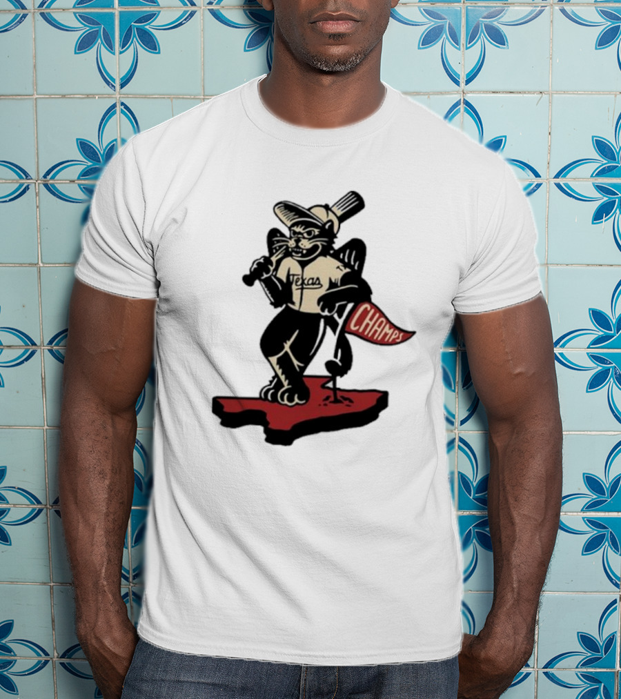 Texas Champs Bisonball Mascot Victory T-Shirt