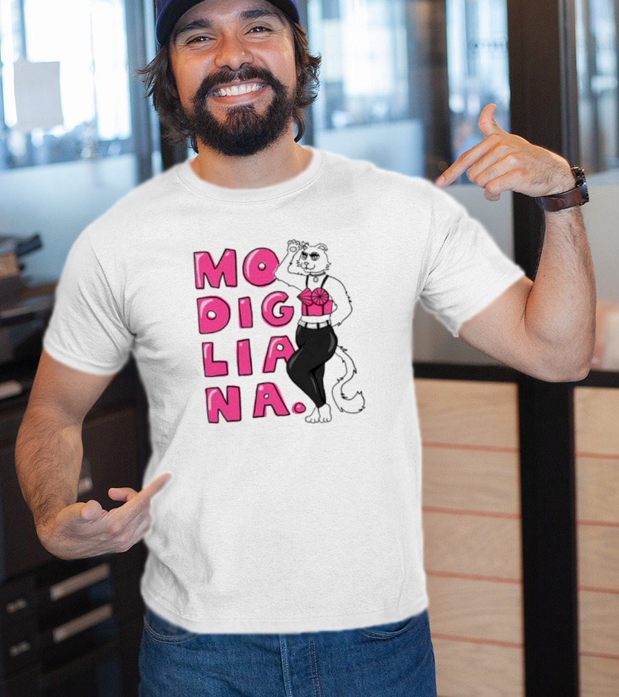 Modigliana Cat Fashion Style T-Shirt