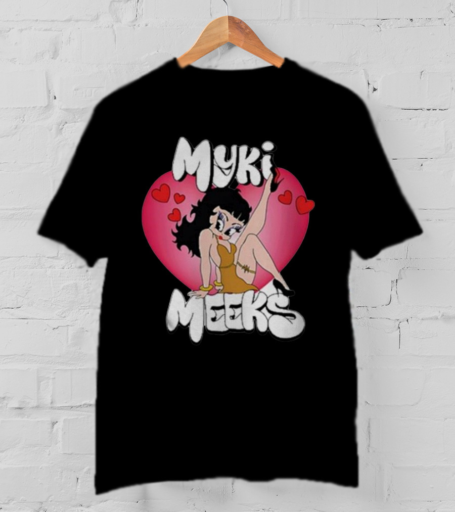 Myki Meeks Heart Cartoon Character With Hearts T-Shirt