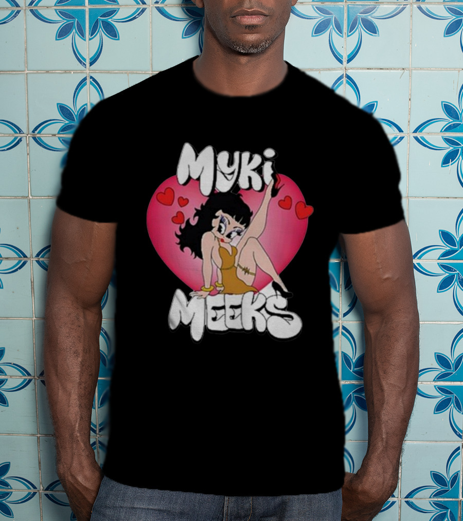 Myki Meeks Heart Cartoon Character With Hearts T-Shirt