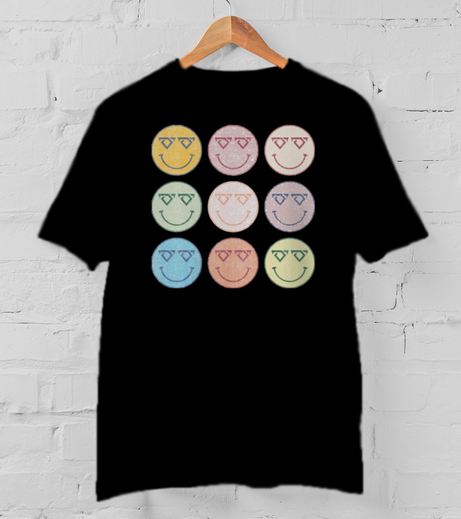 Cody Johnson Cojo Smiley Sunglasses Nine Colorful Faces T-Shirt