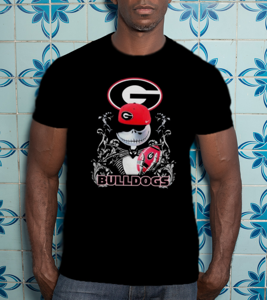 Jack Skellington Georgia Bulldogs Hat Bulldogs T-Shirt