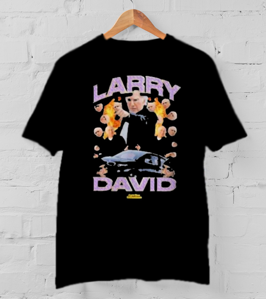 Larry David Curb Your Enthusiasm Fire And Car Iconic Moments T-Shirt