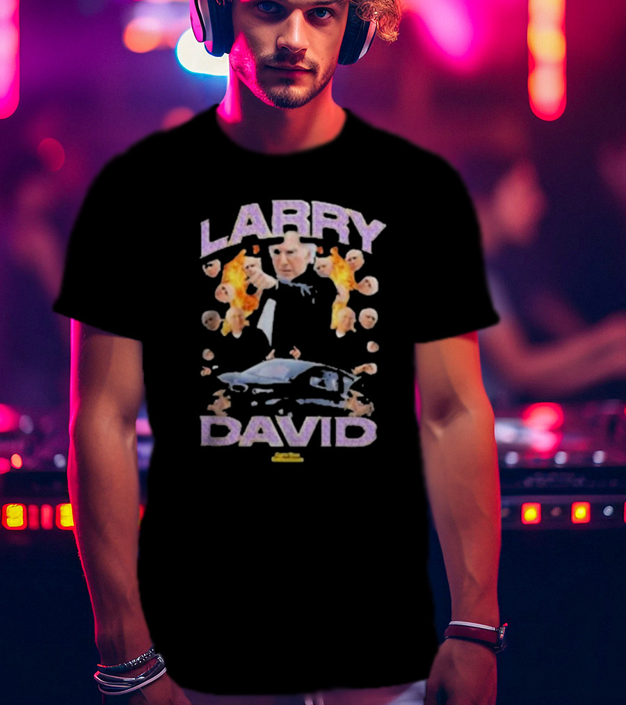 Larry David Curb Your Enthusiasm Fire And Car Iconic Moments T-Shirt