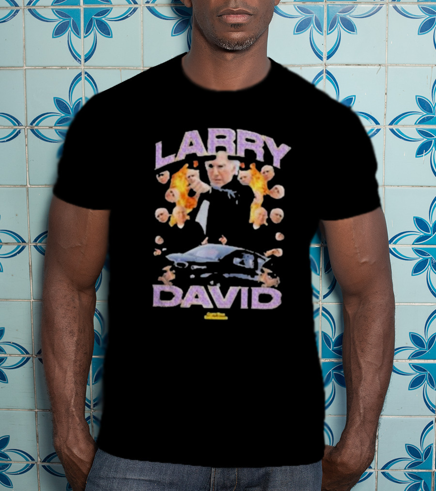 Larry David Curb Your Enthusiasm Fire And Car Iconic Moments T-Shirt