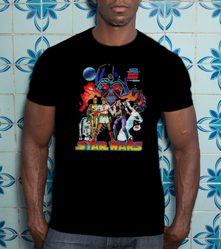 Star Wars Darth Vader In The Death Star Comic Style A New Hope T-Shirt