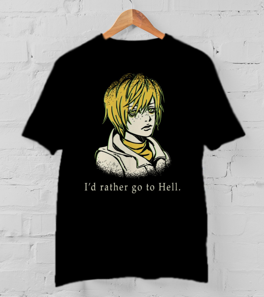 Silent Hill I'd Rather Go To Hell Anime Character T-Shirt