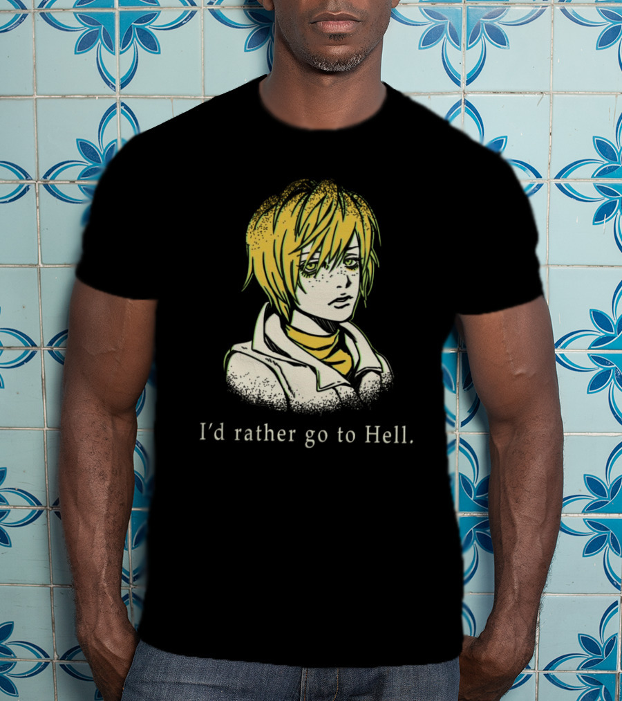 Silent Hill I'd Rather Go To Hell Anime Character T-Shirt