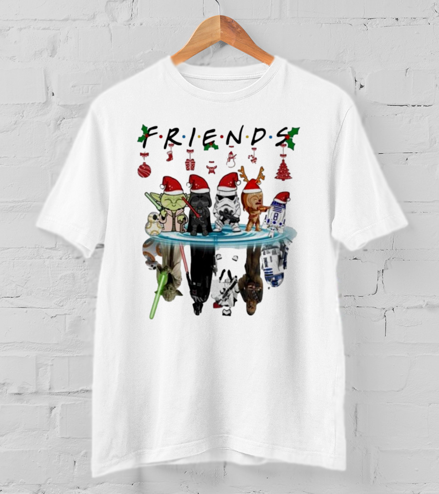 Friends Christmas Star Wars Characters Holiday Special T-Shirt