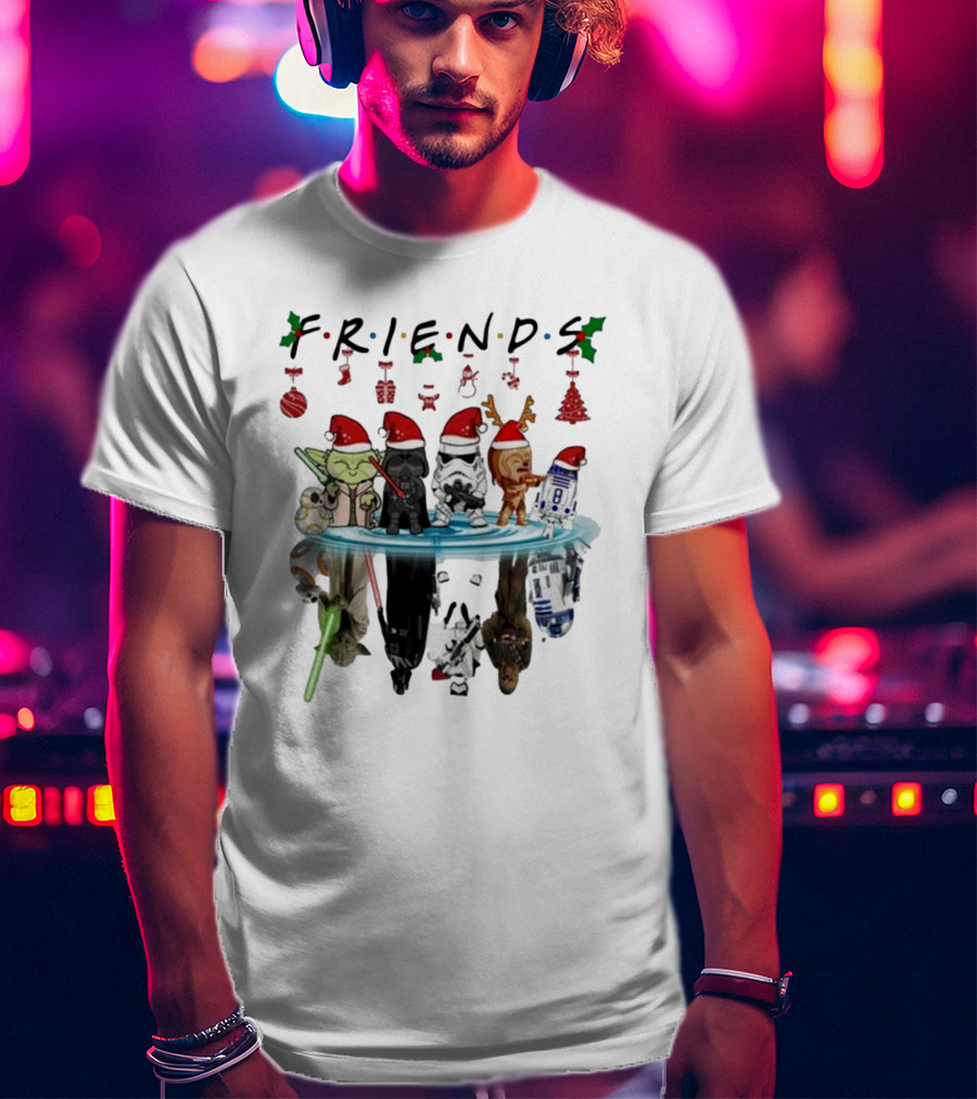 Friends Christmas Star Wars Characters Holiday Special T-Shirt