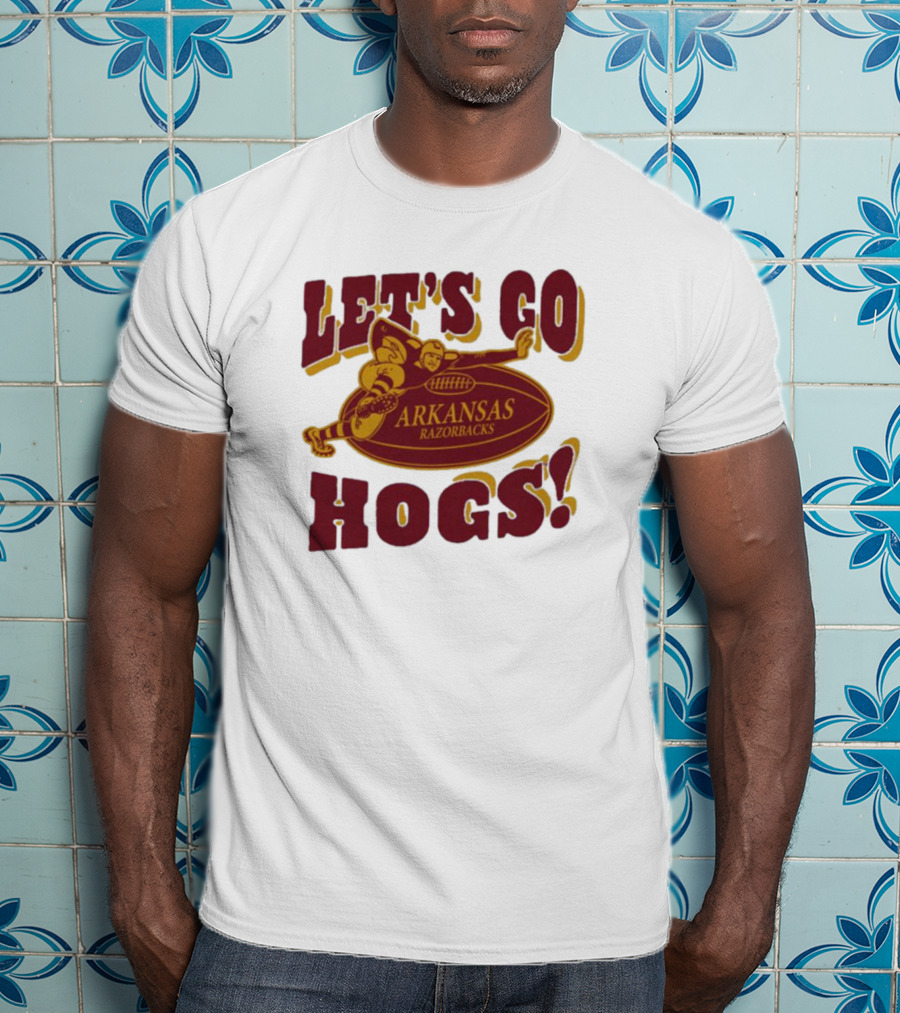 Let's Go Hogs Arkansas Razorbacks Stiff Arm T-Shirt