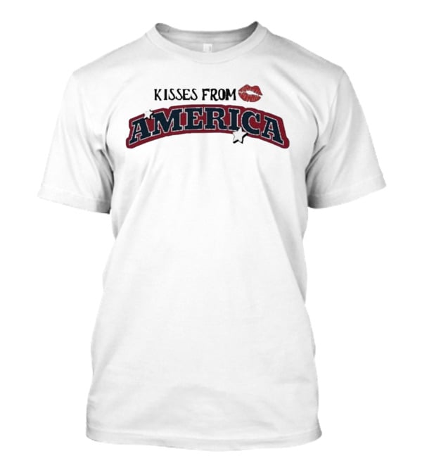 Kisses From America Lips Icon America Stars T-Shirt