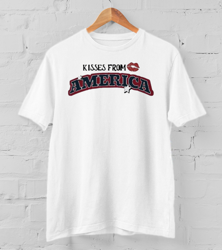 Kisses From America Lips Icon America Stars T-Shirt