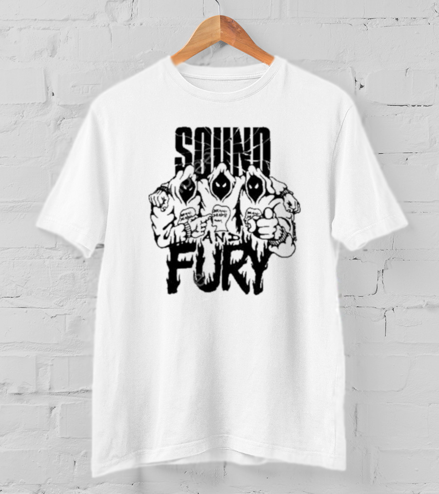 Brain Dead X Spoiler Sound And Fury Three Hooded Figures T-Shirt