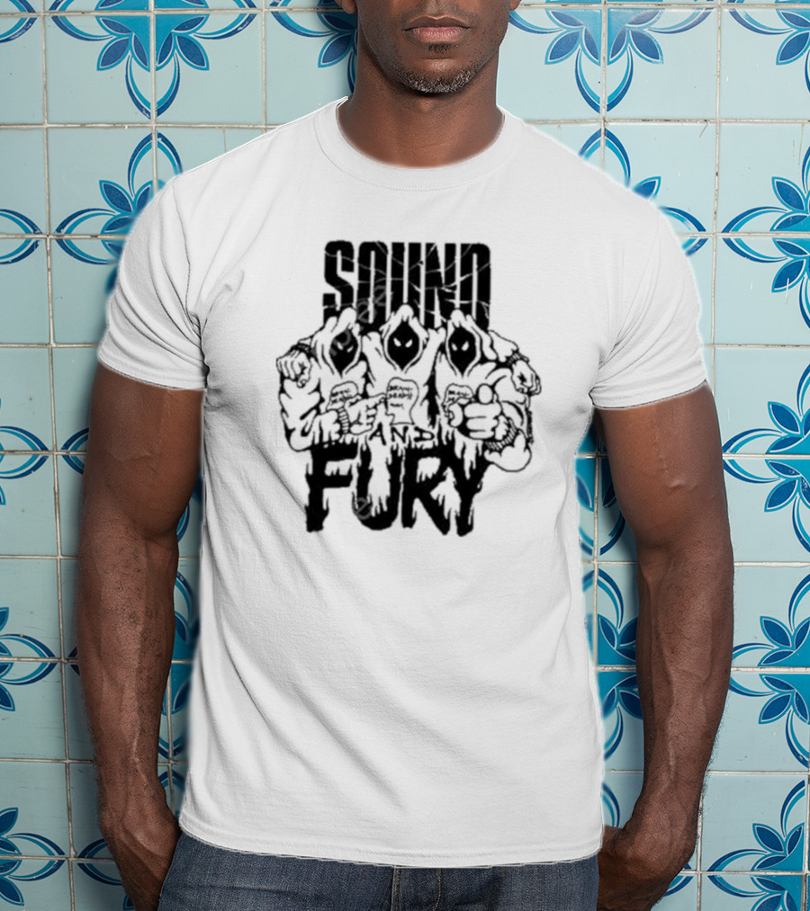 Brain Dead X Spoiler Sound And Fury Three Hooded Figures T-Shirt