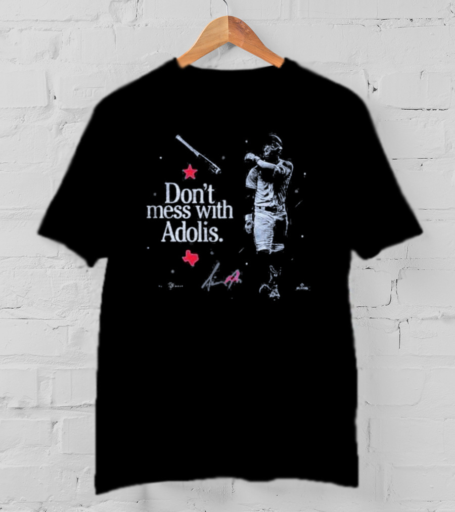 Don't Mess With Adolis Baseball Star Iconic Gesture With Red Star And Signature T-Shirt