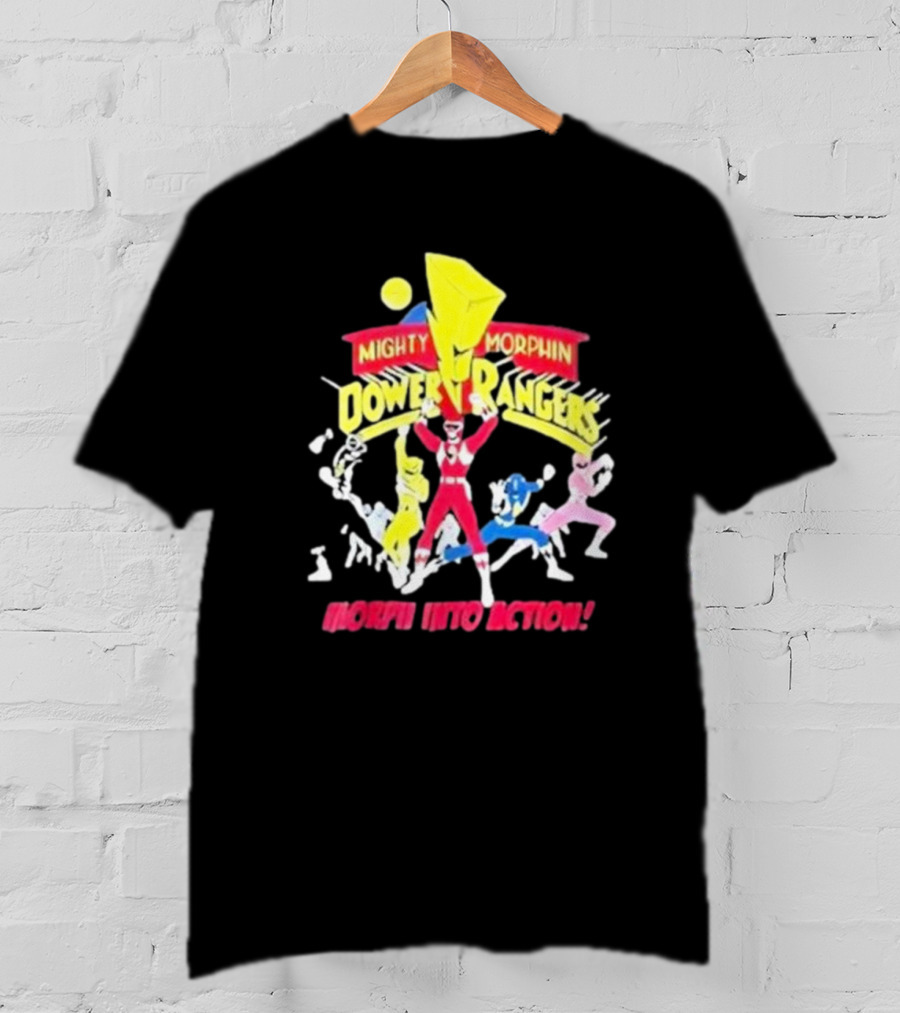Mighty Morphin Power Rangers Morph Into Action T-Shirt